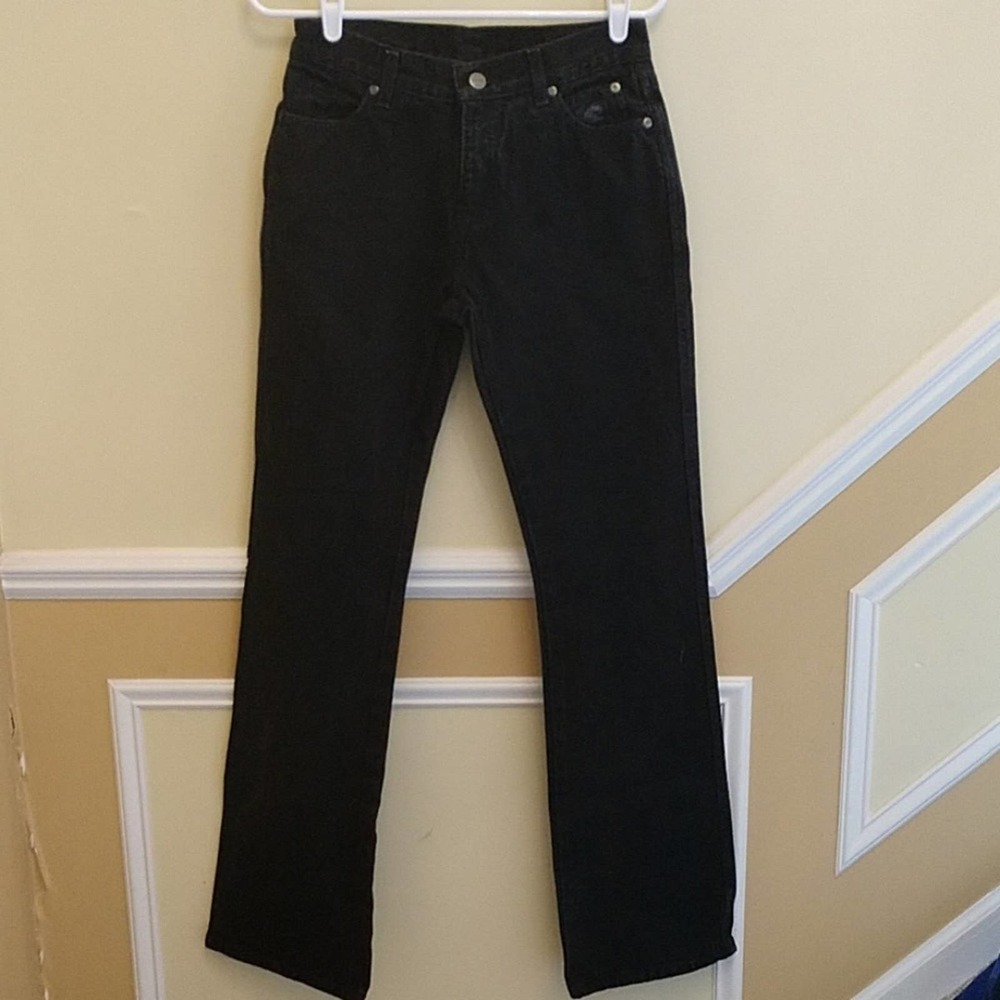 Harley Davidson Black 100% Cotton Bootcut Jeans size 4 Long - Picture 9 of 16